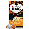 cafe HAG Hag Capsule Espresso Decaffeinato Colombia - 200 Capsule - Intensità 7 | 20 confezioni da 10, in Alluminio, Compatibili con macchine Nespresso®* Original