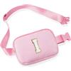 YOOLIFE Marsupio da bambina con lettere, Colore: rosa., I, Contemporaneo | Borsa a tracolla personalizzata per ragazze, 3, 4, 5, 6, 7, 8, 9, 10, 11, 12 anni, regalo per adolescenti, donne, amiche