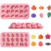 MSLSOZ 2 stampi in silicone a 18 cavità per cioccolato, graziosi fiori e zucca, a forma di foglia d'acero per Halloween, stampi riutilizzabili per cioccolatini, caramelle, cubetti di ghiaccio