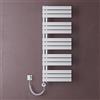 doporro Scaldasalviette Elettrico 131x50 cm 1000 W con Termostato e Timer | Colore Bianco, Acciaio al Carbonio, Termostato Digitale, Temperatura Regolabile, Montaggio a Parete, Funzione Portasciugamani