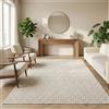 Carpetsale24 Tappeto 200x290 cm Crema Design Vintage Bouclé Anelli Stile Scandinavo Moderno Morbido Resistente Facile da Pulire Grande Tappeto per Soggiorno Sala da Pranzo Camera