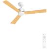 CREATE / WIND MODERN M/Ventilatore da soffitto con luce bianco legno chiaro e telecomando / 40W, Luce LED 3 temperature, Ø132 cm, funzione estate-inverno