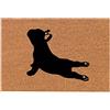 Generic Frenchie Zerbino con bulldog francese, decorazione per gli amanti dei cani, taglia unica, antiscivolo, tappetino esterno PtM817 (grigio, taglia unica)