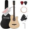 Rocktile WSD-5C-NT Slim Line Set Chitarra Western Natural, Generale | Modello: WSD-5C-NT, Peso: 1, 4 kg, Lunghezza totale: 95 cm, Numero di corde: 6, Orientamento: Destrorso, Corpo, Top: Tiglio