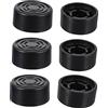 WHAMVOX Cappucci Effettore per Pedale Chitarra Neri in Plastica 6 Pezzi - Accessori per Pedalboard Effetti, Protezione Piede Effetto per Chitarra Elettrica