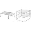 Metaltex - Scaffale Espandibile per Credenza & Palio - Mensola Angolare A 3 Piani - (364002)