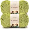 Caron Simply Me - Filato al quarzo verde oliva, confezione da 2 pezzi, 160 g, 62% acrilico, 20% nylon, 18% lana, 18% lana, 160 m, per maglia/uncinetto