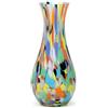 Cá d'Oro Ca D Oro Vaso in vetro colorato effetto coriandoli soffiato a mano in stile murano per fiori, decorazione della stanza e centrotavola - Modello Nº 83