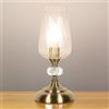 Anika Hurricane 62480 - Lampada da tavolo con base attivata touch, 3 impostazioni di luminosità, facile da installare, base effetto ottone anticato, alimentazione a rete, 28 x 12,5 cm