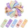 Sunviva 50 etichette fatte a mano da cucire con motivo a strisce di animali, 1,4 x 4,1 cm