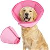 PUZAUKAL Collare Elisabettiano Cane Morbido Traspirante Tessuto Regolabile | Collare Protettivo Cani Post Operazione Taglia Grande Piccolo, Adatto Per Bulldog Francese Bassotto Labrador (rosa XL)