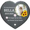 Custom Pietra commemorativa per Cani, Regali promemoria per la Perdita di Cane Gatto Animale Domestico, lapidi Personalizzate per Uso Esterno Giardino con Foto Nome Testo, Regali commemorativi