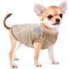 Voarge Cappotto invernale per animali domestici in lana con anello a D, caldo maglione invernale per cani e gatti, cappotto per animali domestici, costume per cuccioli, marrone, S