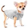 Voarge Cappotto invernale per animali domestici in lana con anello a D, caldo maglione invernale per cani e gatti, cappotto per animali domestici, costume per cuccioli, grigio, S