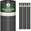 SKYLANTERN Telo Pacciamatura 150m² (3x50m) 130g/m² - Lotto 3 Rotoli - Telo Anti Erbacce per Terrazze, Vialetti - Geotessile Professionale Resistente UV, Nero