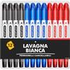 Smart Panda Pennarelli Lavagna Bianca - Doppia Punta, Media e Fine - Pennarello Lavagna Cancellabili - Subito Asciutti, Marcatore Cancellabile - Pennarello Cancellabile - 12 Colori