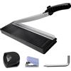 WIYETY Taglierina 3 in 1 A4: taglierina a leva manuale, fino a 8 fogli, taglierina carta A4/B5/A5/B6/B7 con angolo Fillet, Hole Punch per lavori di cartone, carta e bricolage per ufficio, scuola, foto