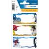 HERMA 5981 Etichette per libri scrivibili, mountain bike (76 x 35 mm, 9 adesivi per nome, carta opaca), autoadesive, permanenti etichette scolastiche per libri, quaderni, scatole, casa, colorate