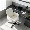 meublescosy Sedia da Ufficio Ergonomica Girevole Regolabile in Altezza | Poltrona da Scrivania Seduta in Tessuto Bouclé per Studio Camera da Letto, Portata 120 kg, Bianco