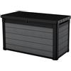 Baule Cassapanca da Esterno 122,9x62,1x70,6 cm in Evotech Keter Cortina Box 100G Grigio