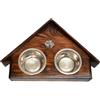 Yorkshire Terrier, York, York, Yorkie III - supporto in legno con ciotole per ca