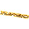 NewL Emblema 3D in metallo a forma di lettera turbo, decorazione per carrozzeria auto, alla moda, accessori personalizzati (oro, 9,6 cm x 1,1 cm)