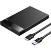 Case Esterno per Disco Rigido 2.5 USB 3.0 UASP 5Gbps Enclosure Hard Disk per 7mm