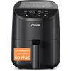 Friggitrice Ad Aria 2 Litri, Rivestimento Ceramico No PFAS, Air Fryer Portatile