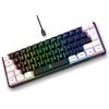 Merkloos Tastiera da gioco cablata da 60%, tastiera RGB compatta e portatile per PC, Mac, ufficio e gaming (61 tasti, alfabeto tedesco)