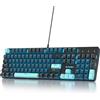 Merkloos Tastiera meccanica da gaming SOLIDEE, layout US al 100%, layout QWERTZ, cablata, 104 tasti, retroilluminazione RGB, con tastierino numerico