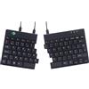 Merkloos Tastiera divisa ergonomica, tastiera separata, compatta, con indicatore di pausa, layout AZERTY (Belgio), con cavo, colore nero