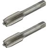 Getdoublerich Dritto per Flauto Macchina per Maschio M12x1.5mm 2-Pack Acciaio al Carbonio | M12 x 1,5 dimensioni metriche, rotazione a destra, acciaio alto, dritto per design flauto, set da 2 pezzi