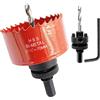 LAIWEI - Punta per trapano a tazza da 70 mm per trapano per mandrino per trapano per legno, profilo in alluminio, PVC e altri materiali (5,08-0,75 pollici)