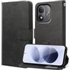 Tawarror Cover per Xiaomi Redmi Note 17, Custodia Premium Pelle PU, Nero