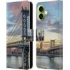 Head Case Designs Custodia a portafoglio in pelle con skylines del ponte di Manhattan compatibile con Apple iPhone 17