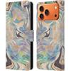 Head Case Designs Custodia a portafoglio in pelle con licenza ufficiale Nature Magick Ocean Bronze Mermaid Rose Gold Marble compatibile con Apple iPhone 17 Pro Max