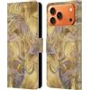 Head Case Designs Custodia a portafoglio con licenza ufficiale Nature Magick Gold Mermaid oro rosa marmo pelle compatibile con Apple iPhone 17 Pro Max