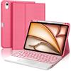 FOGARI Per iPad Air 11/ 5ª/4ª generazione e iPad Pro 11 Cover Tastiera | Tastiera Bluetooth Rimovibile con Retroilluminazione 7 colori e Touchpad per iPad Air 11 M4 2026/M3 2025/M2 2024, Rosso