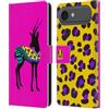 Head Case Designs Custodia a portafoglio in pelle con motivo gazzelle e sagome di animali, compatibile con Apple iPhone 17 Air