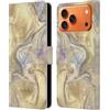 Head Case Designs Custodia a portafoglio con licenza ufficiale Nature Magick, in pelle color oro chiaro, motivo sirena, oro rosa, marmo, compatibile con Apple iPhone 17 Pro Max