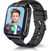 pmstuy GPS Orologio Collegato Bambino, 4G Chiamata, SOS, WiFi GPS, Regalo Bambino di Natale