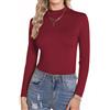 Aottori Maglia Donna Collo Alto Dolcevita Manica Lunga Cotone Slim Fit | Lupetto Leggero, Aderente Basic, Top Elegante, Intimo Traspirante, Sottogiacca Elasticizzato Primavera Autunno