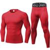 LNFINTDO Set di biancheria intima termica da uomo a maniche lunghe con collo alto e pantaloni lunghi per allenamento, sci, corsa, escursionismo