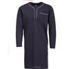 Henry Terre Camicia da notte da uomo a maniche lunghe, tinta unita, tasca sul petto, taglia M-3XL