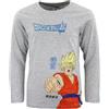 E plus M Dragonball Super Goku - Maglietta a maniche lunghe per bambini, con licenza ufficiale, 100% cotone, taglie 104-152, arancione o grigio