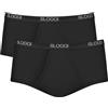 Sloggi - Slip da uomo, in cotone, confezione da 2, colore: Nero