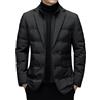 Generisch Piumino invernale da uomo, doppio bottone, casual, blazer, colletto alto, giacca invernale calda, per il tempo libero, giacca trapuntata, giacca da lavoro