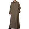 RUMAOZIA Abiti musulmani Uomo A Strisce Caftano Musulmano Caftano Uomo Caftano Musulmano con Cappuccio Medio Oriente Arabo Malaysia Casual Abito allentato Taiji Abbigliamento Cotone Abbigliamento da