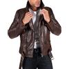 D'Arienzo Chiodo Pelle Testa di Moro Biker Vintage Vera Pelle Made in Italy Chiodo