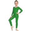 Carnavalife Body da danza per balletto, tuta a maniche lunghe con cerniera, body nude per ginnastica sportiva ritmica, tuta elasticizzata, ballerina, yoga, 1-12 anni